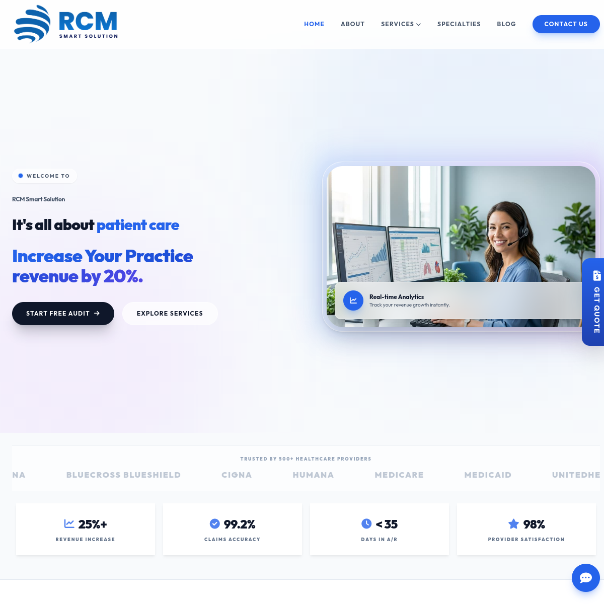 RCM Smart Solution Medical Billing Portal